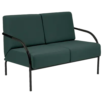 SPA 2 černý lak, látka BONDAI BN6 (8010) - látka tmavě šedá